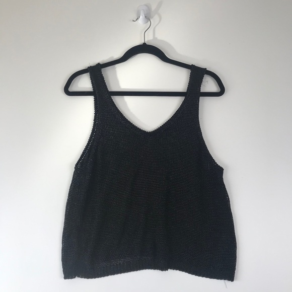 Topshop Tops - TopShop Metallic Tank